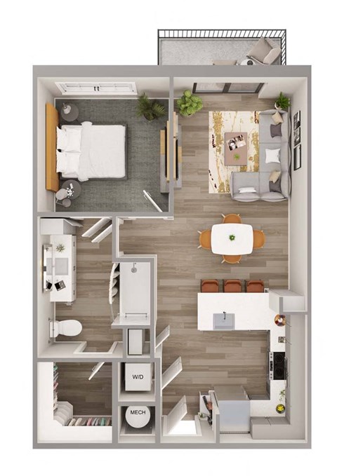 Lenox Bayside A3 Floor Plan